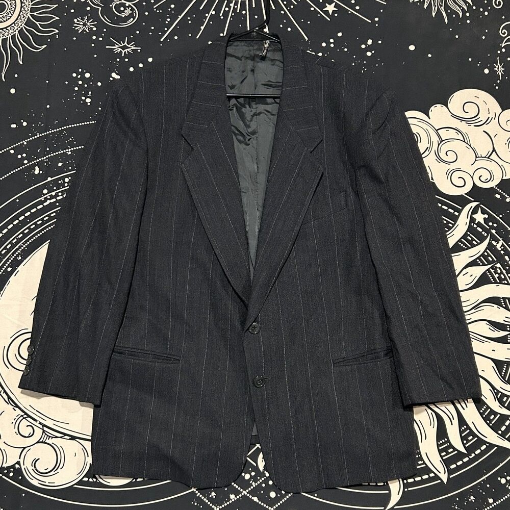 Giorgio Armani Mens Virgin Wool Stripped Blazer Made In Italy 41 Luxury Business